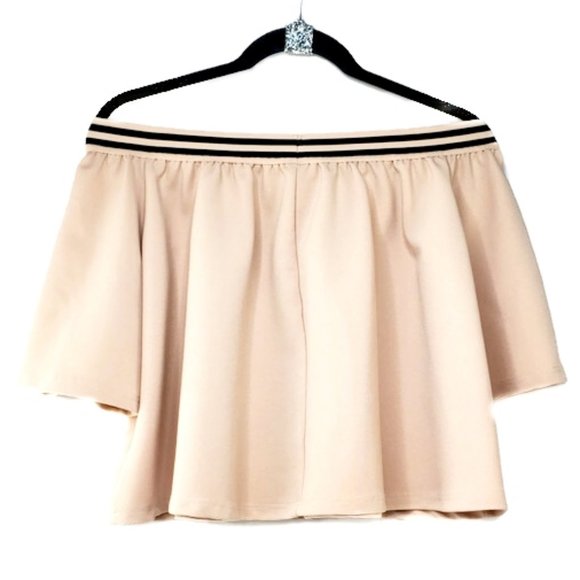 State of Being Women's Nude Game Set Off The Shoulder Stripe Top. * Size ~ SM * - Picture 4 of 4